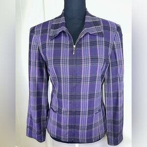 VINTAGE Plaid Purple Women's Jacket